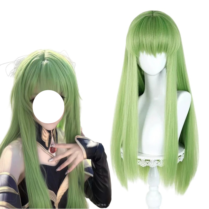 Prop Para Cosplay - Anime CC Cosplay Green Wig Long