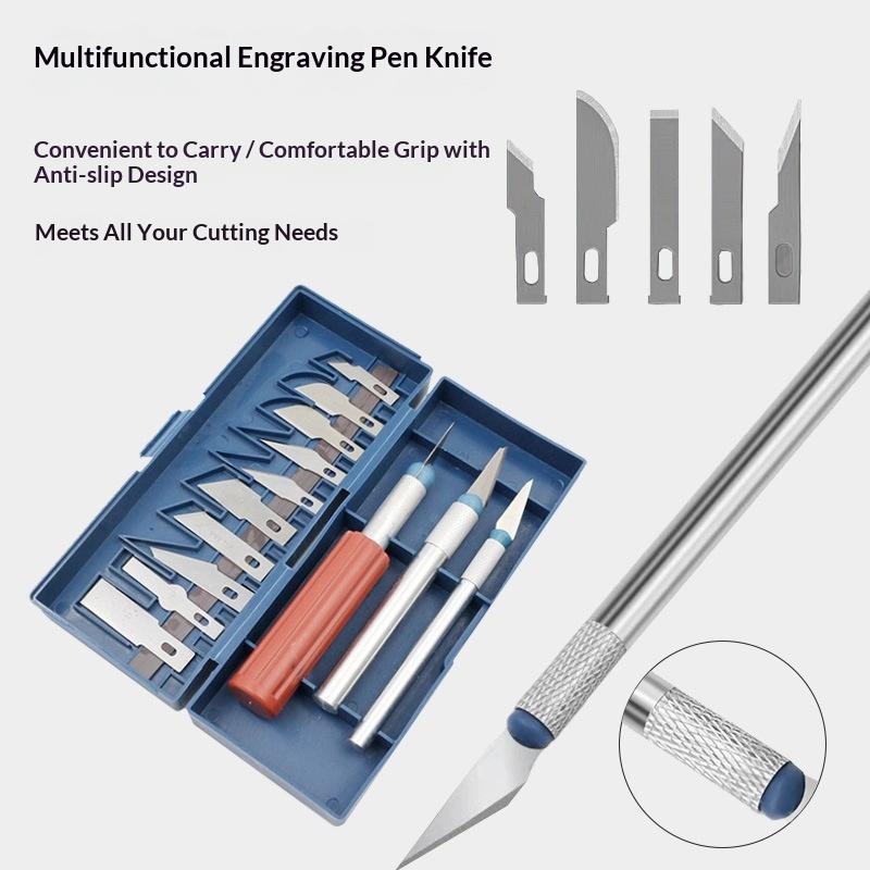 Craft Knife Set - 13-Piece Multi-Function Cutter Engraving Craft Knives