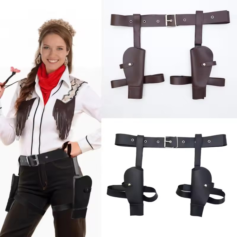 Cosplay Prop Pistol - Adult Vintage PU Leather Waist Cover
