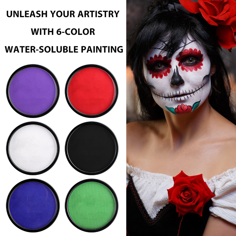 6 Colors Water Activated Face  - Cosplay Prop Paint 评论和价格