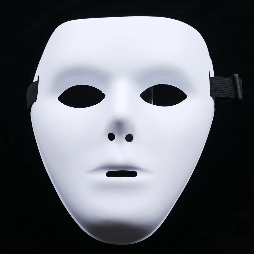 Halloween Pvc White Face Mask  - Cosplay Prop Paint 评论和价格