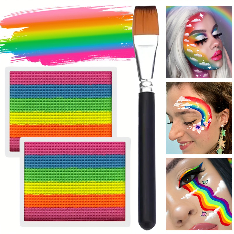 Rainbow Face and Body Paint Se - Cosplay Prop Paint 评论和价格
