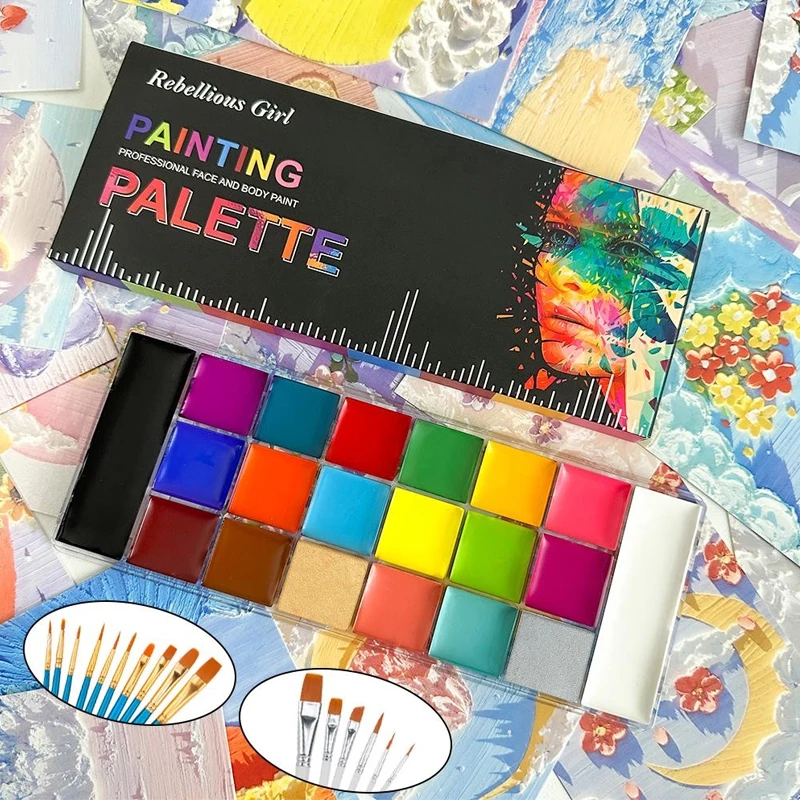 20 Colors Face Body Oil Painti - Cosplay Prop Paint 评论和价格