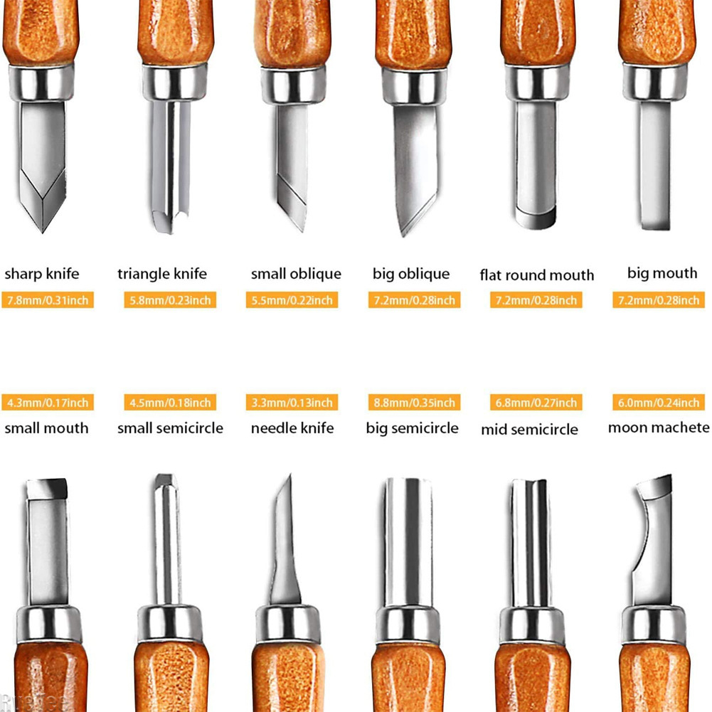 12Pcs SK2 Woodworking Carving  - Craft Knife Set 评论和价格