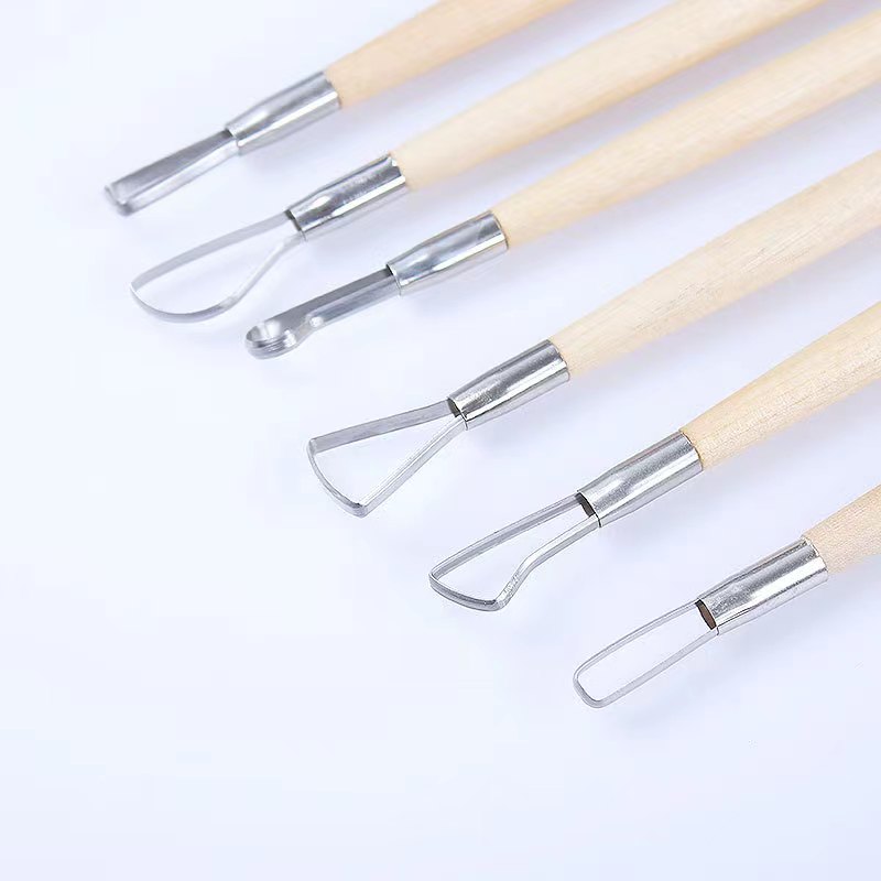 6PCS wooden handle wax pottery - Craft Knife Set 评论和价格