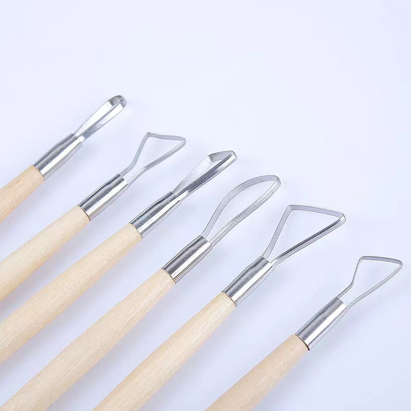 6PCS wooden handle wax pottery - Craft Knife Set 评论和价格
